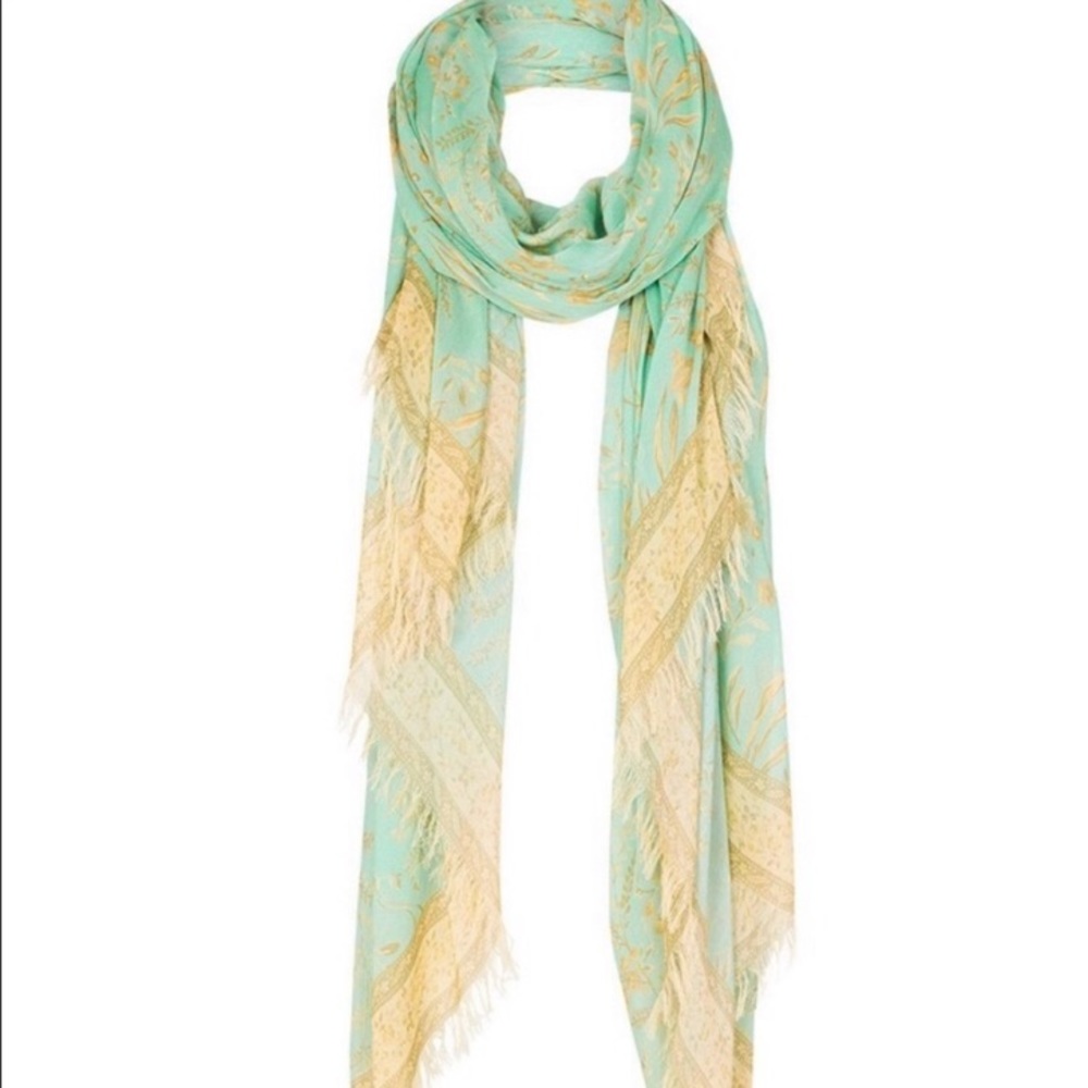 Maisie Travel Scarf Vintage Turquoise Scarf - Picture 5 of 6